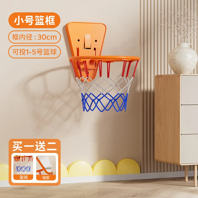 Indoor Basketball Rim Children's Shooting Frame Home Quiet Ball Wall Hanging Style Foldable Basketball Stand Small Basket