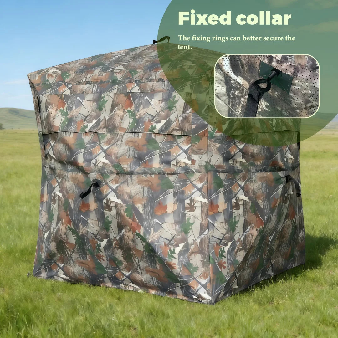Camouflage Pop-Up Hunting Blind Ground Shelter for Deer Turkey And Duck Hunting Easy Setup And Storage Outdoor Camo Blind