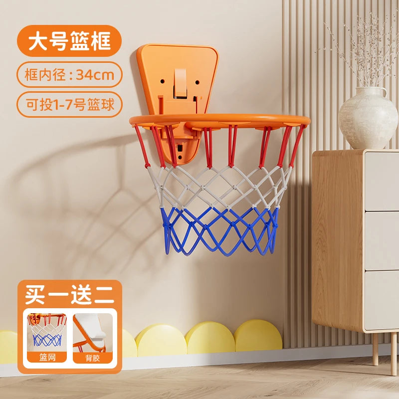 Indoor Basketball Rim Children's Shooting Frame Home Quiet Ball Wall Hanging Style Foldable Basketball Stand Small Basket