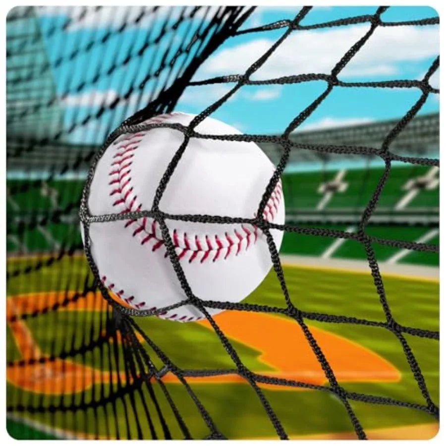 Baseball Softball Backstop NetsSports Net with 33ft Rope or Steel Hanging Kit Nylon Nets Also for Basketball Soccer Lacrosse Ho