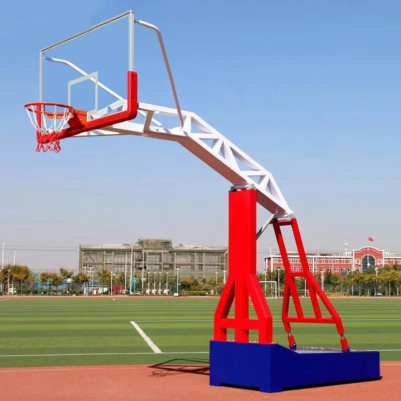 Glass Backboard Outdoor Basketball Hoop Post Indoor Portable Metal Stand Adults Hoop For Daily Training Hot Sell
