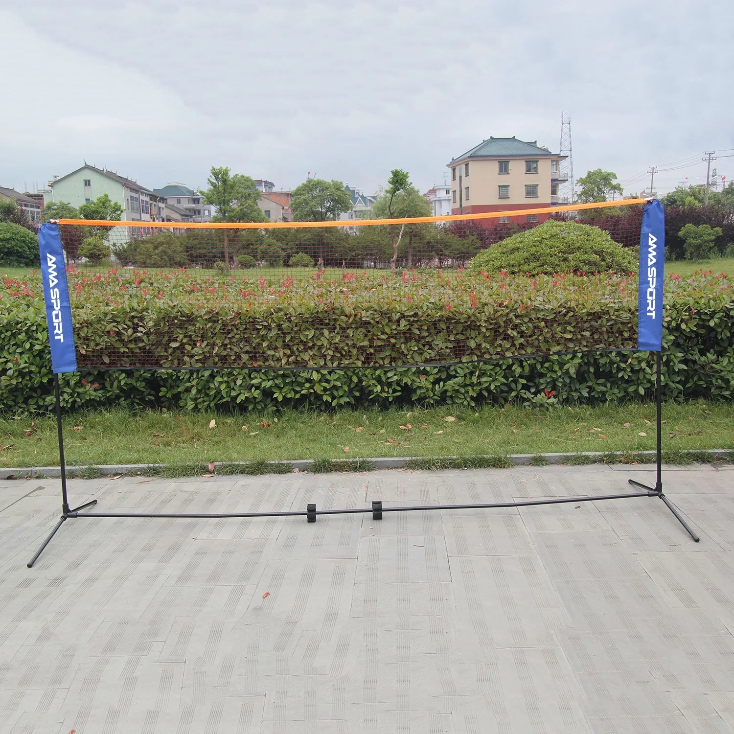 Net for Tennis, Soccer Tennis, Pickleball, Kids Volleyball-Portable Badminton Net Set Nylon Sports Net with Polespromote sales