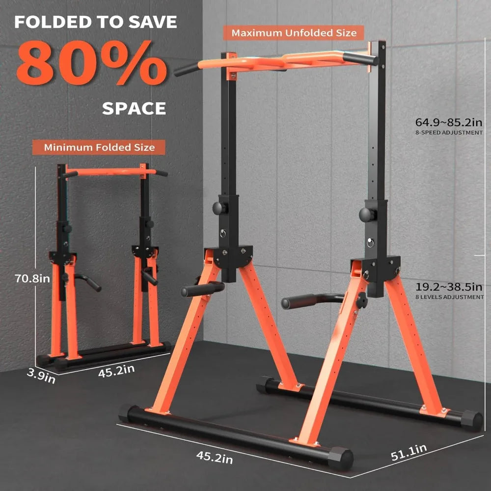 Pull Up Dip Station for Home Gym Strength Training Workout Station Chin-Ups Push-Ups 330LBS Capacity