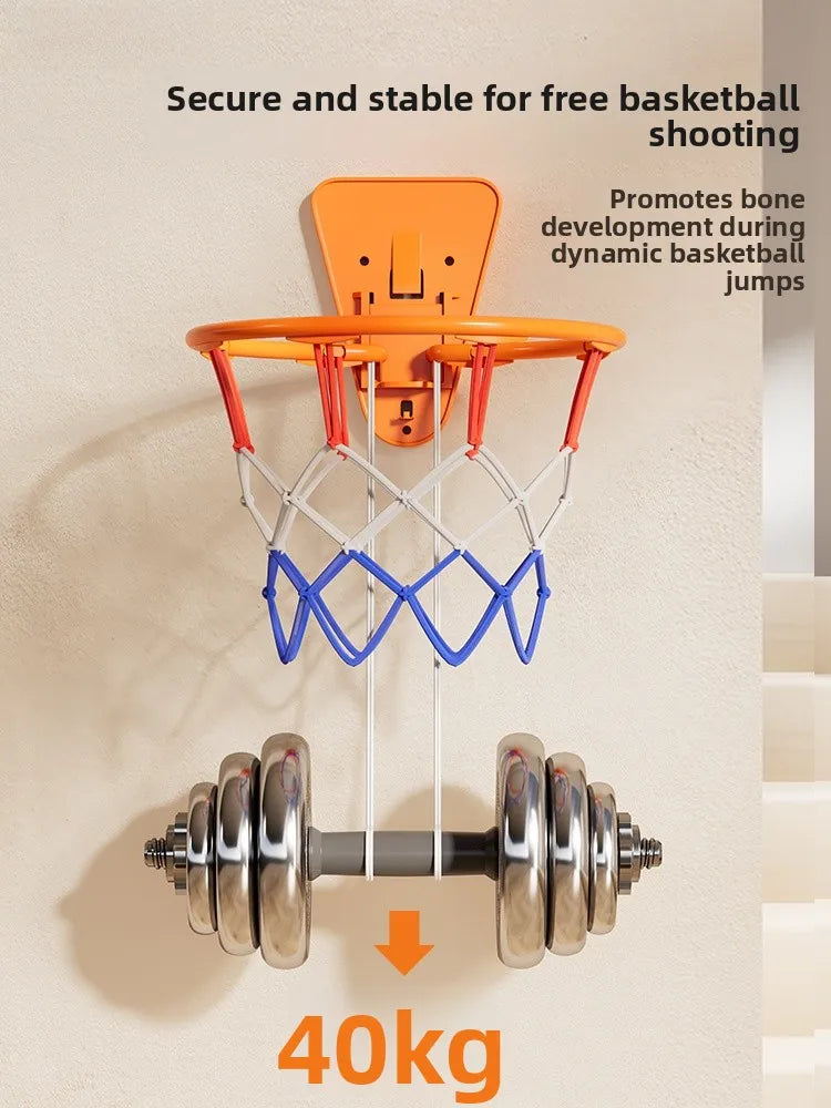 Indoor Basketball Rim Children's Shooting Frame Home Quiet Ball Wall Hanging Style Foldable Basketball Stand Small Basket